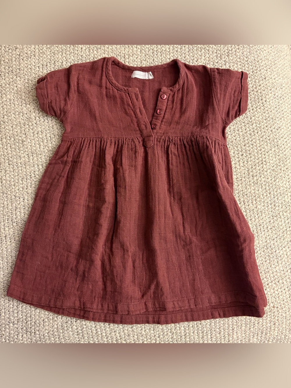Jamie Kay Rust Red Muslin Tunic Dress